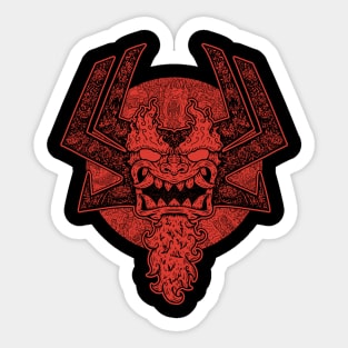 TIMELESS DEMON - RED Sticker